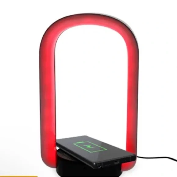 NIB-3-In-1 Color-Changing LED Halo Lamp With Wireless Charger & Headphon… - Picture 6 of 8